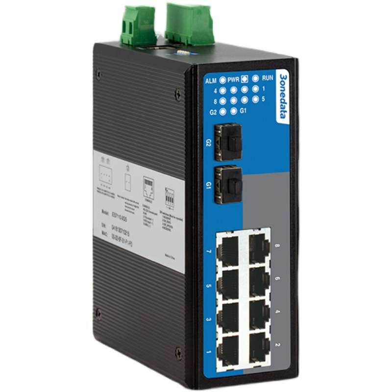 IES7110-2GS 三旺交换机3onedata 2路千兆SFP转8路百兆电口工业