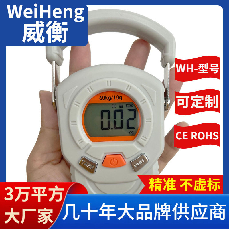 WeiHeng威衡WH-A36电子秤手提家用手秤60公斤充电手秤便携式钩秤