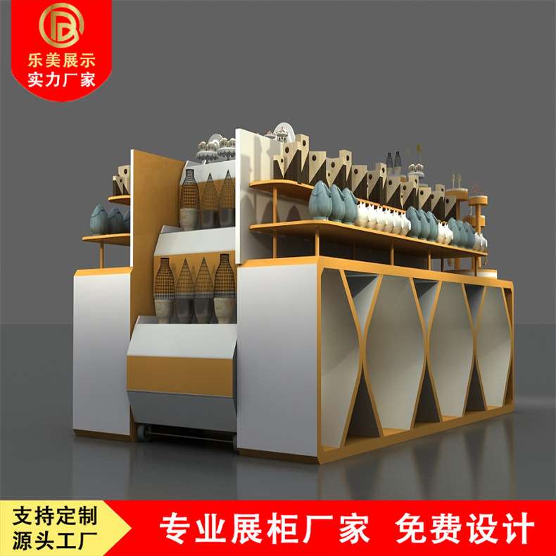 厂家直销商场百货超市展柜木质烤漆饰品食品干货展架货架实木