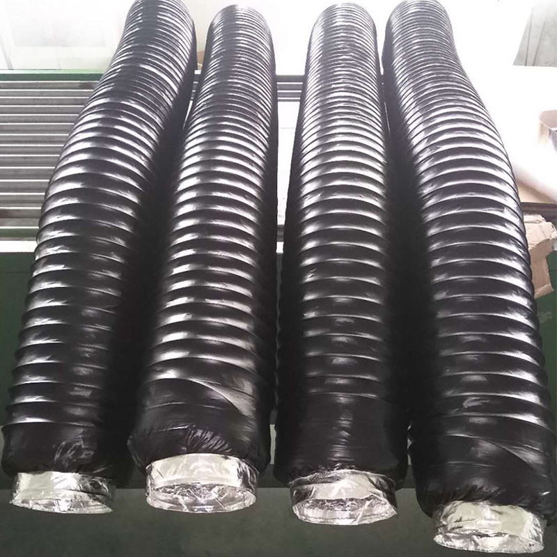 邑术新风系统PVC复合白棉无纺布消音软内管道风机降噪伸缩软管
