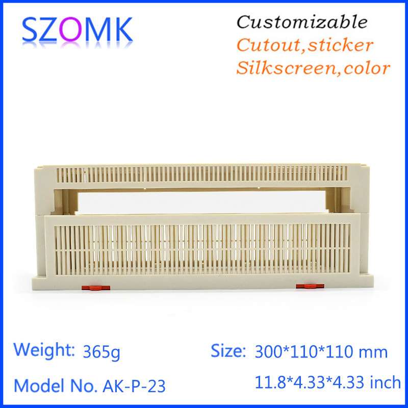 SZOMK导轨控制开关外壳PLC ABS工控壳标准式电子控制器盒子P23