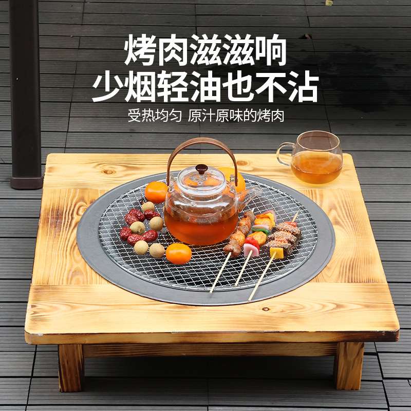 实木老式烤火盆铸铁炭火盆冬季取暖烤火炉熟铁家用炭盆烧烤架碳盆