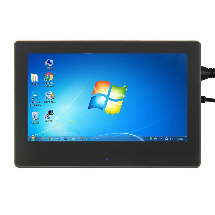 7寸树莓派LCD HDMI 显示屏 显示器 IPS全视角 1024X600 带外壳