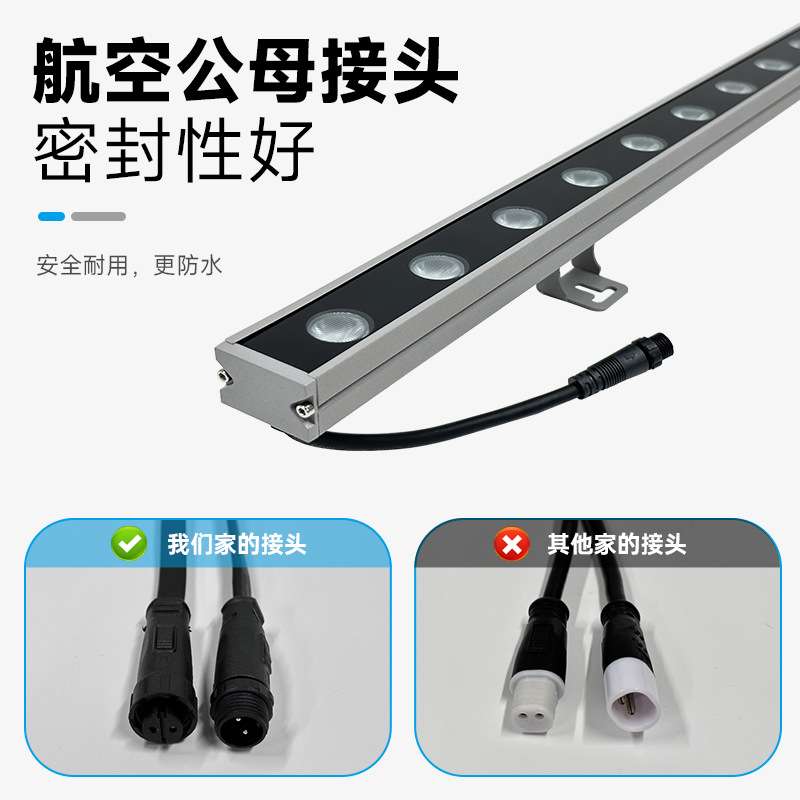LED洗墙灯户外防水室内线条灯射灯楼体亮化外墙轮廓婚庆背景灯24v