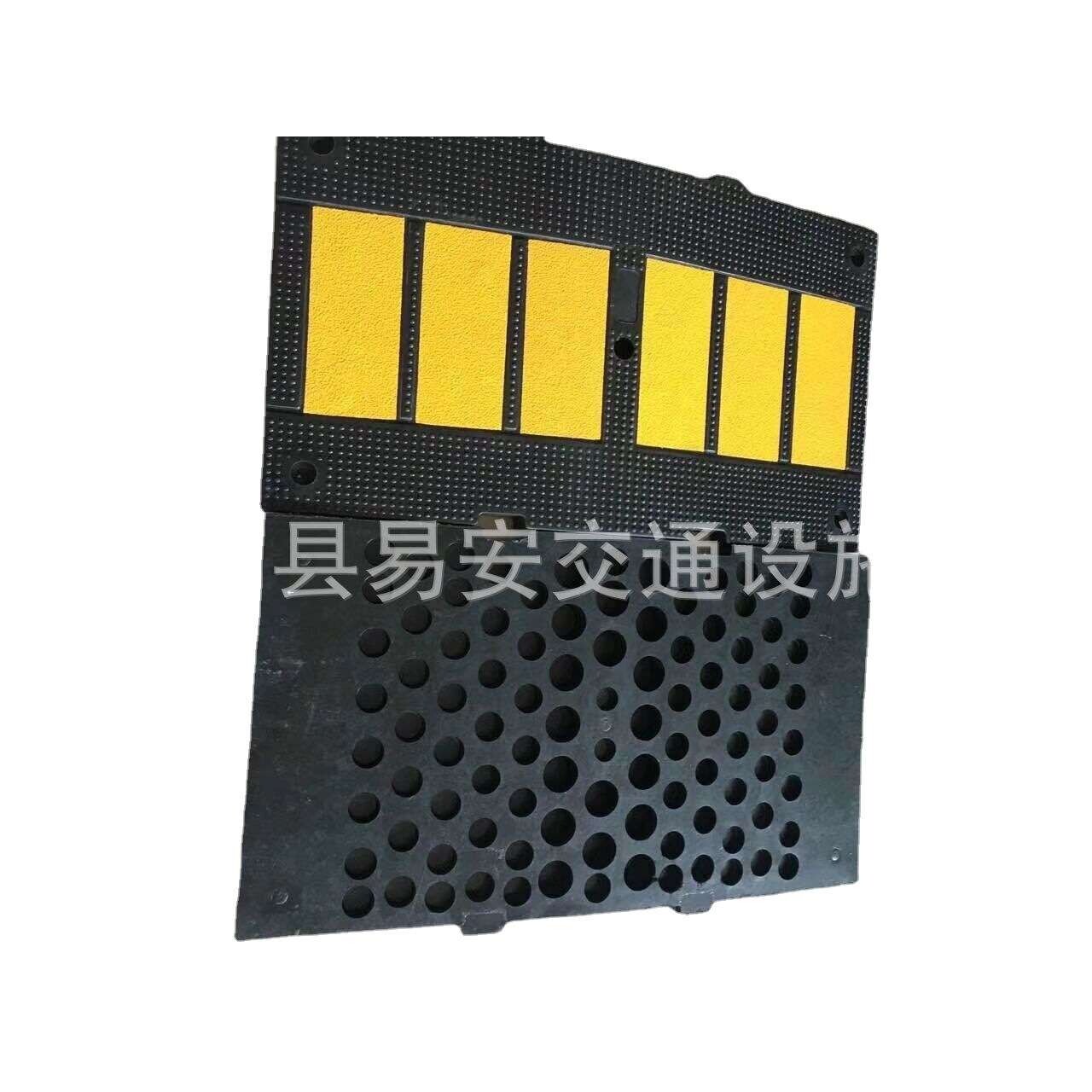 欧式加宽橡胶减速带900宽减速带板磨砂高强反光减速坡垫减速垄