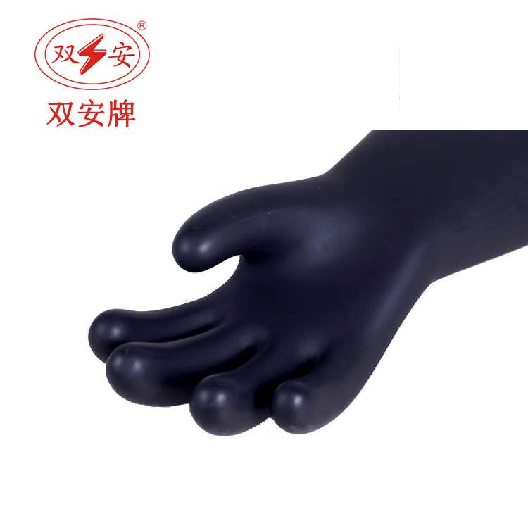 天津双安 20KV乳胶绝缘手套  2级带电作业耐压17KV电工防电手套