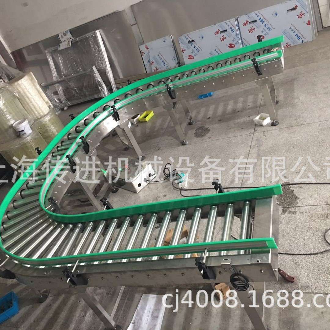 工业转弯滚筒输送机 堆积式滚筒输送机 泗阳不锈钢滚筒输送机