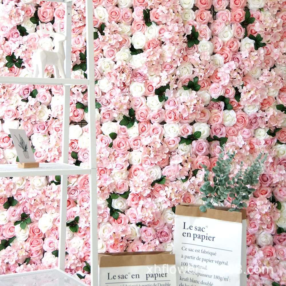 仿真花墙花排背景花植物墙 商场橱窗婚庆装饰 拱门绢花摄影道具