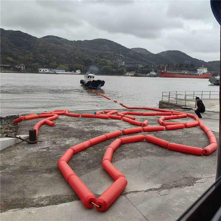 厂家供应塑料浮漂一体式河道拦污 江西武昌鱼养殖水域 拦漂浮桶
