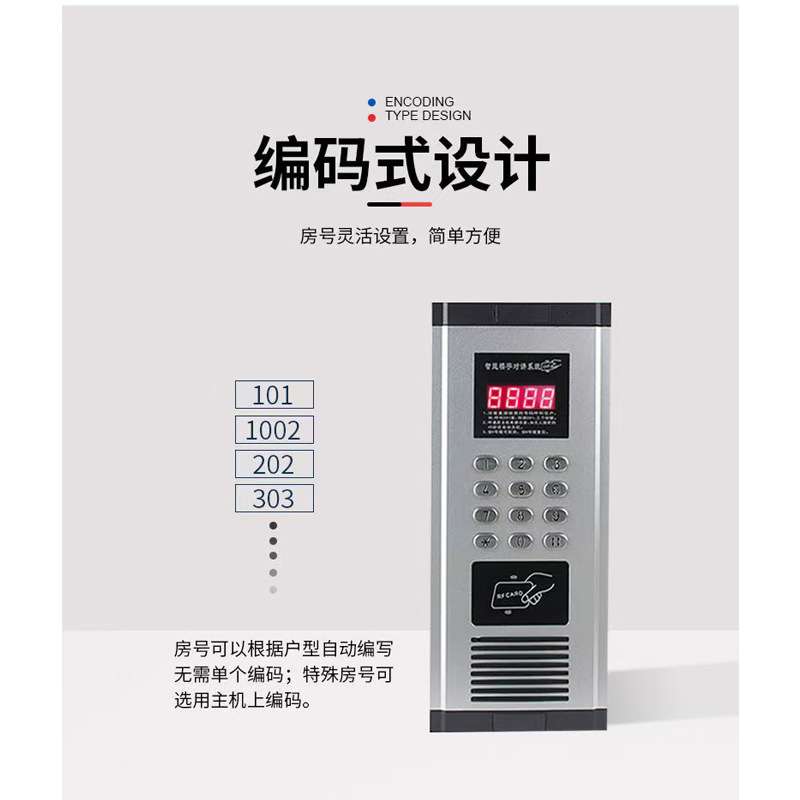 非可视楼宇对讲系统小区语音单元门禁电子智能电话对讲门铃开锁