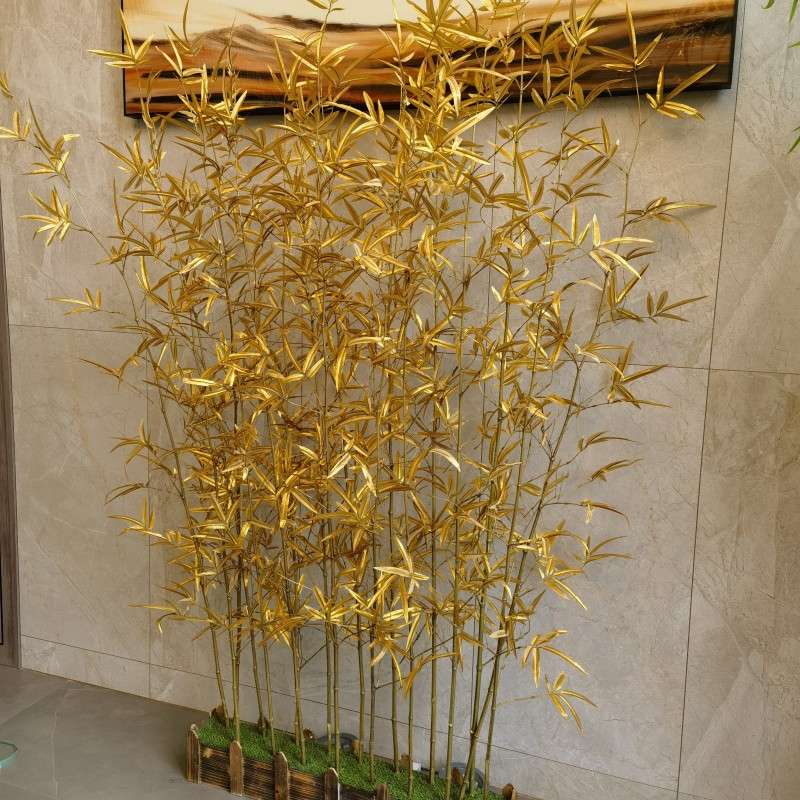 金色竹子金色真竹子金色假竹子金竹子金色装饰竹子金色婚庆用品