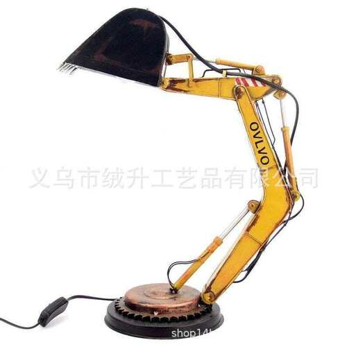 跨境新款挖掘机台灯Digger Desk Lamp万圣节装饰灯摆件挖掘机台灯