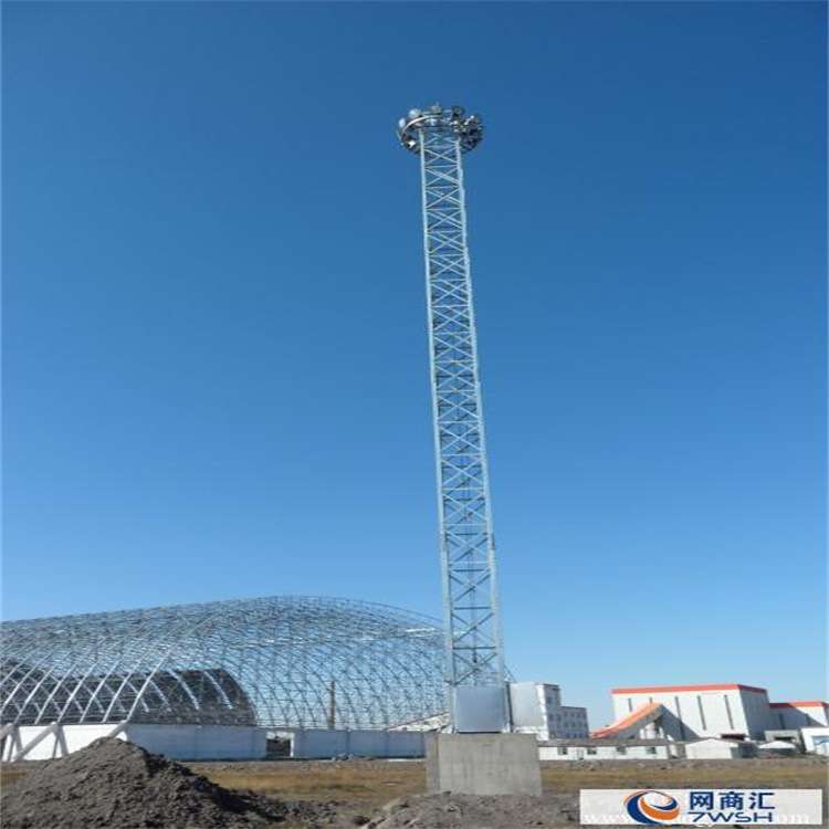 投光灯塔单管角钢铁路公路照明灯塔铁塔移动高杆投射塔桁架