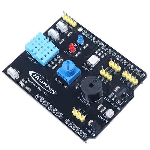 9合一多功能扩展板 DHT11温湿度 LM35温度 蜂鸣器兼容Arduino UNO
