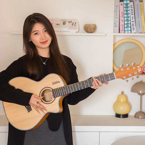 安德鲁36寸民谣吉他云杉木吉他guitar初学者练习琴木吉他