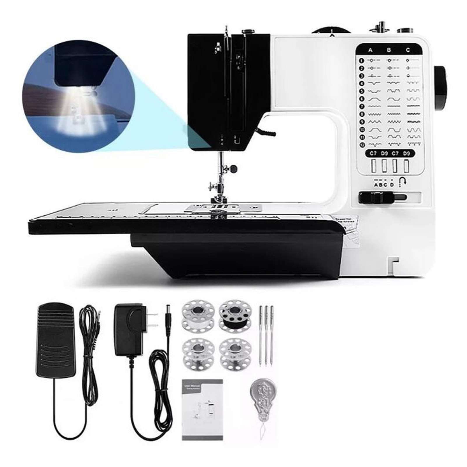 厂家直销友立佳738-38线型扩展台/底座一体家用多功能小型迷你缝