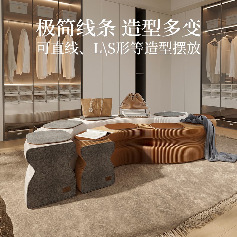十八纸折叠长凳伸缩沙发凳时尚折叠凳子收纳家具矮长凳创意省空间