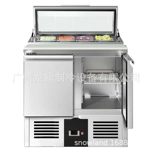 欧款风冷披萨台甜品展示柜风冷水果沙拉台比萨操作台冷藏柜