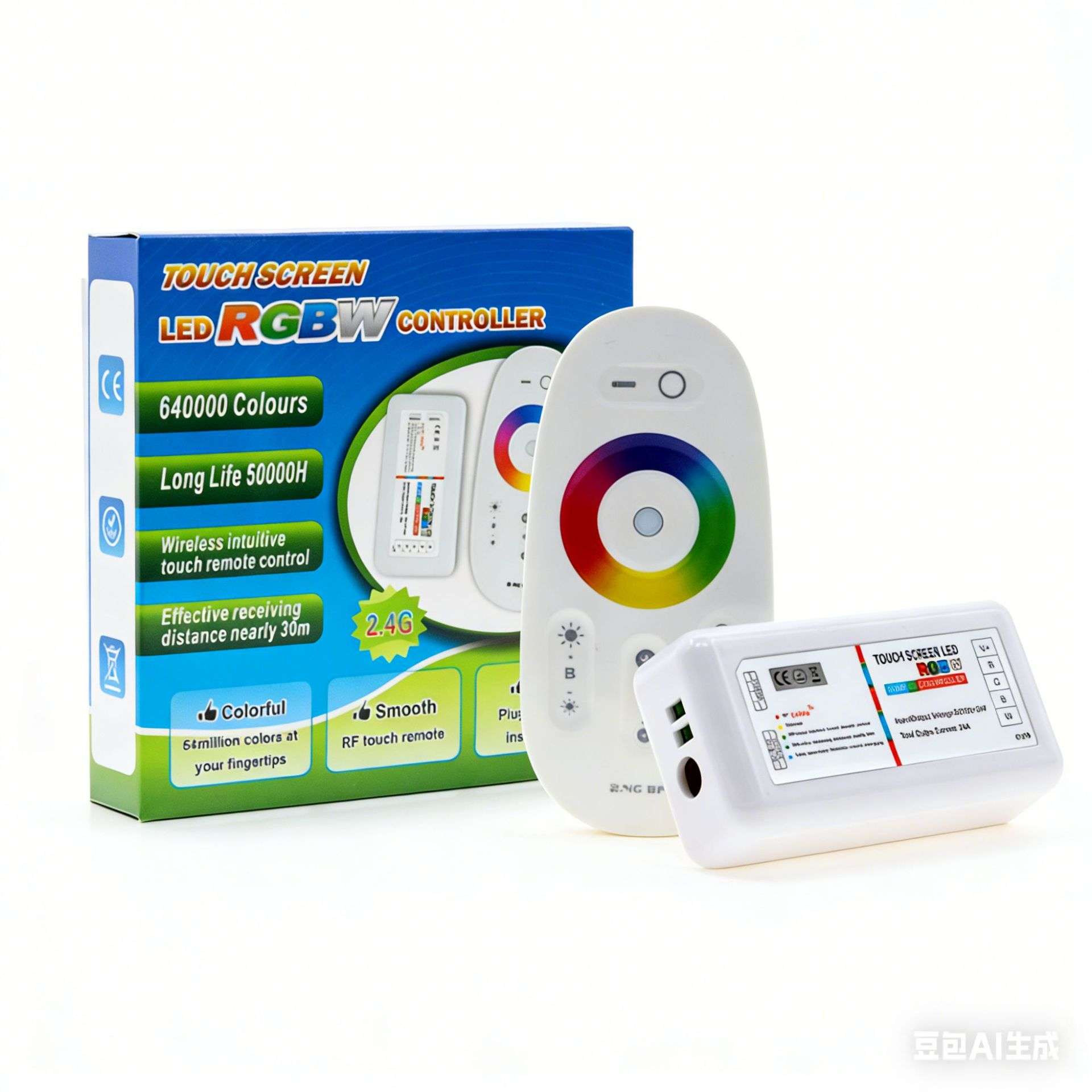 2.4G触摸灯带控制器RGB控制器宝莲灯射频12-24VLED灯RGBW控制器