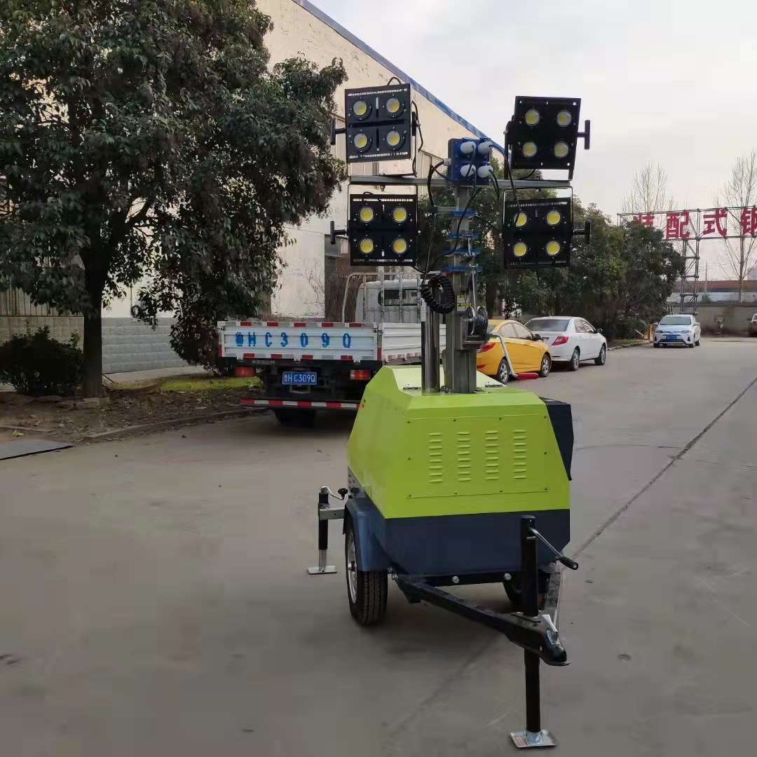 STORIKE移动应急照明灯车 7米9LED自动升降户外应急抢险照明灯塔