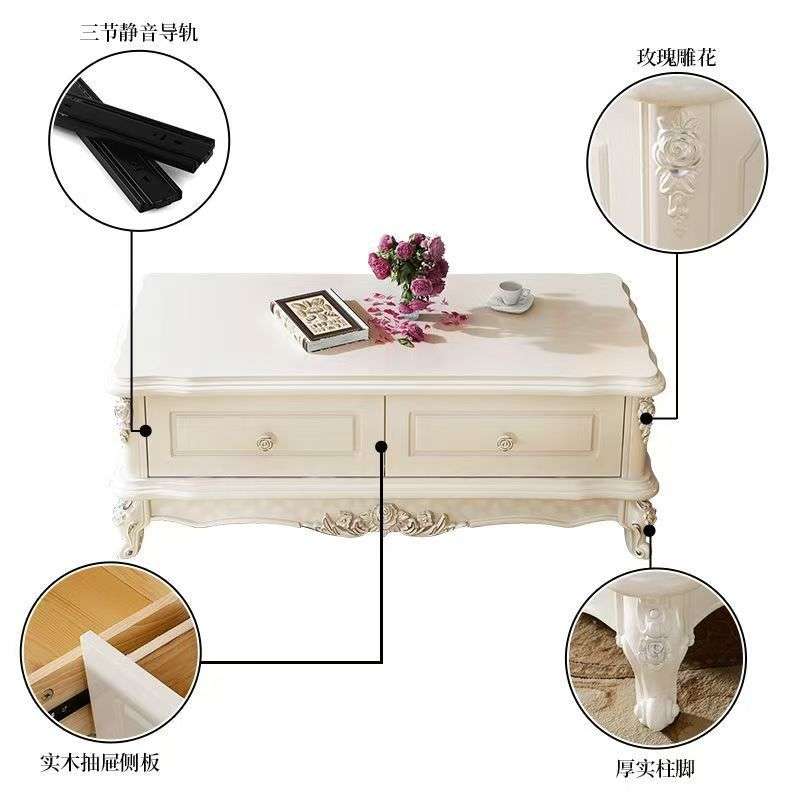 尊范欧式电视柜茶几组合客厅电视柜小型简易柜子现代简约地柜家具