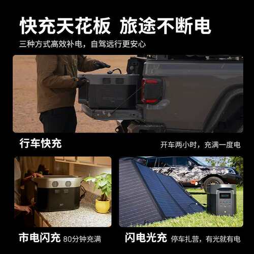 ECOFLOW正浩德2max户外电源220V车载露营应急便携电源DELTA 2 Max