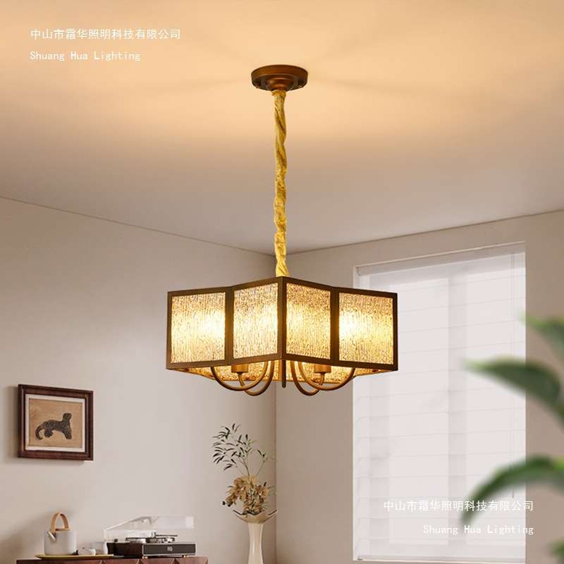 中古风吊灯客厅灯餐厅书房卧室铁艺新中式茶室灯复古宋代美学灯具