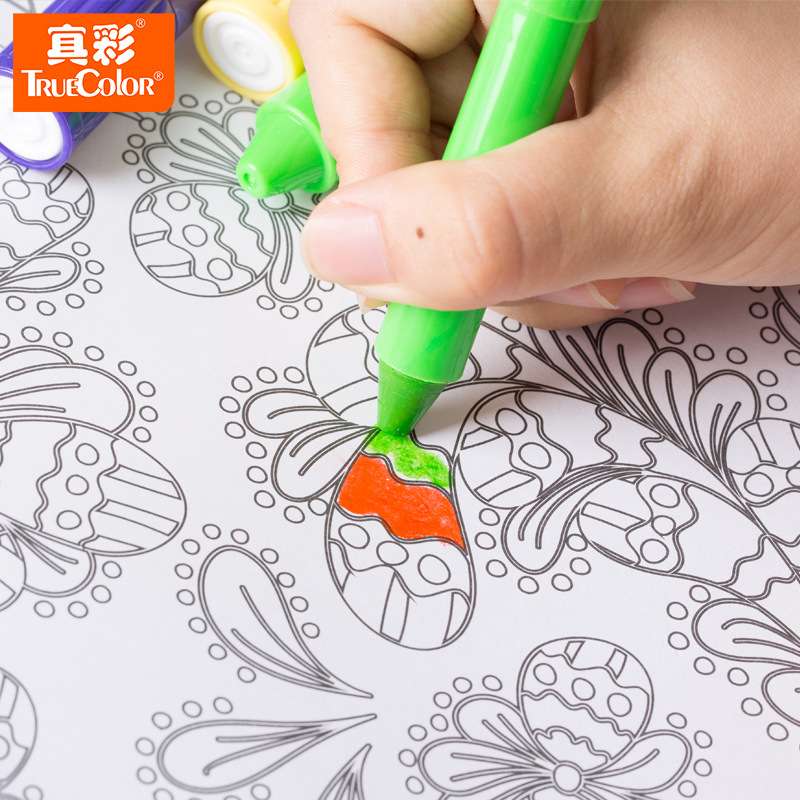 真彩36色炫彩棒2078旋转水溶性油画棒儿童涂画中小学绘画彩笔