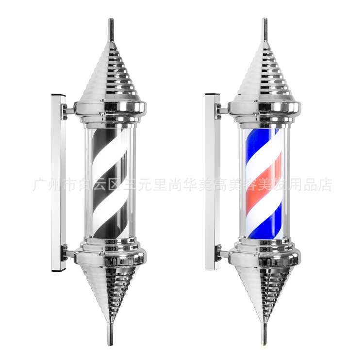 新款欧式美发理发店发廊转灯挂壁LED灯箱小罗马户外挂墙标 志转灯