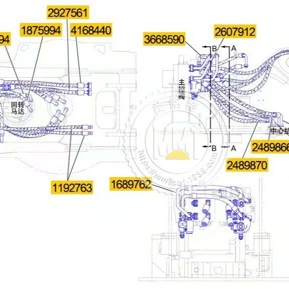 CAT卡特软管202-4038高压2024038液压油管总成248-9882 2489882
