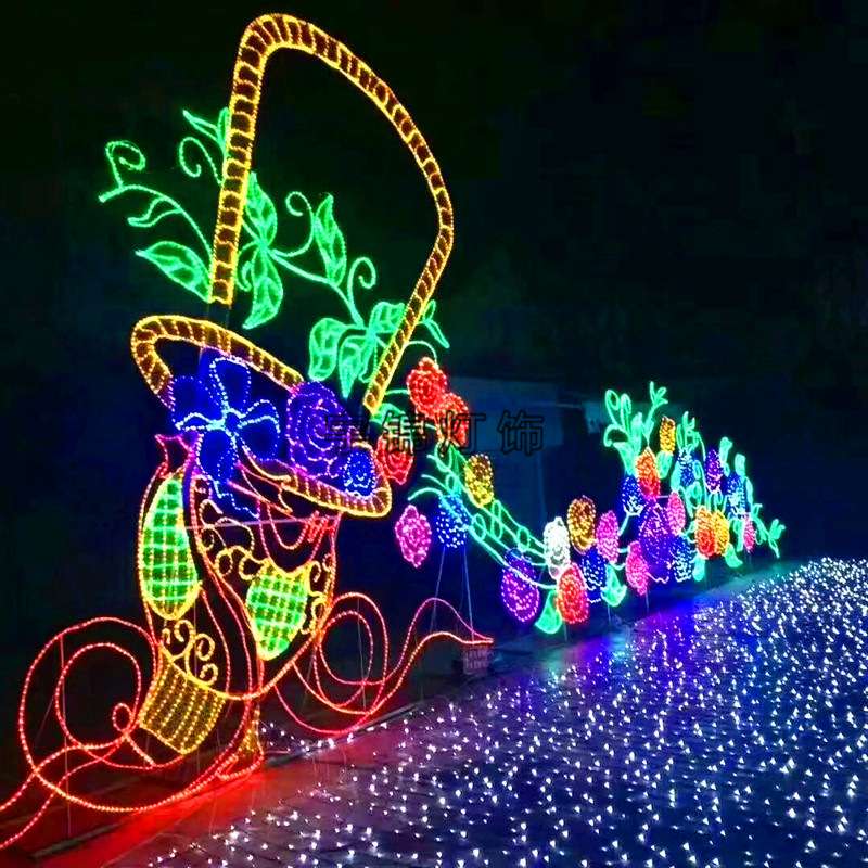 源头厂家户外工程节日亮化装饰LED流水花瓶造型灯 颜色可选