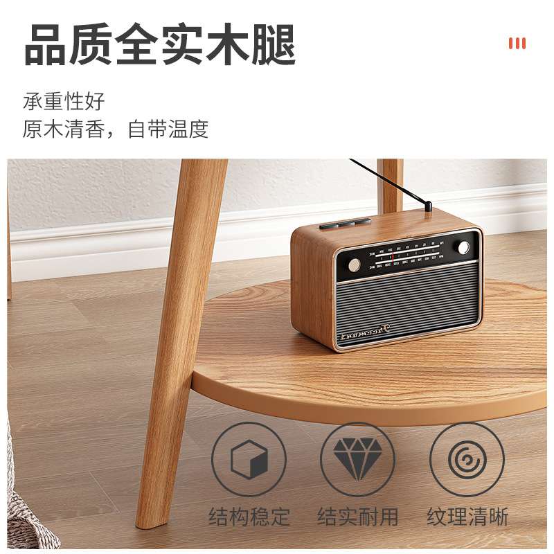 小圆桌子茶几客厅家用沙发边几北欧阳台卧室床头实木桌迷你小户型