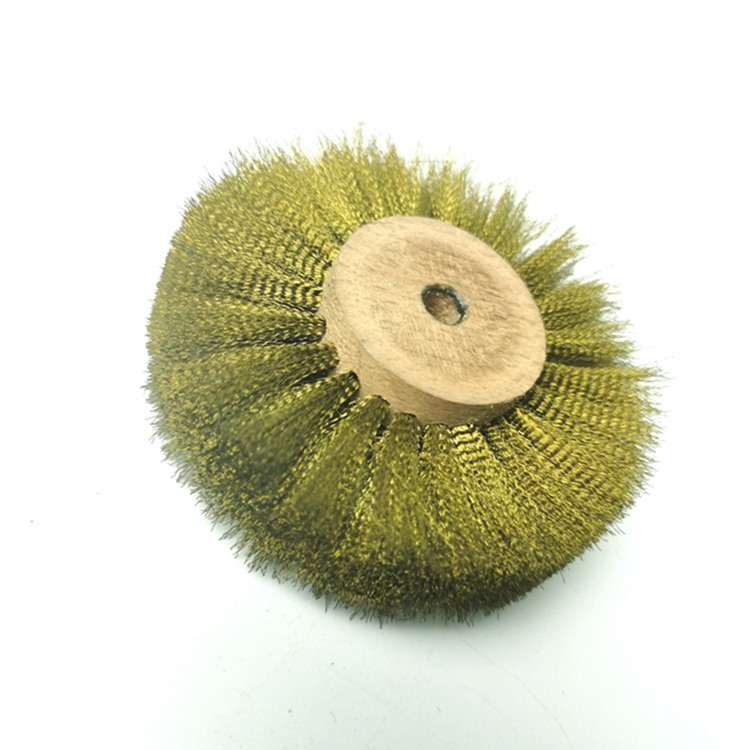 厂家直销木心镀铜丝抛光刷 除毛刺除锈研磨刷 除残渣碎屑 研磨扫