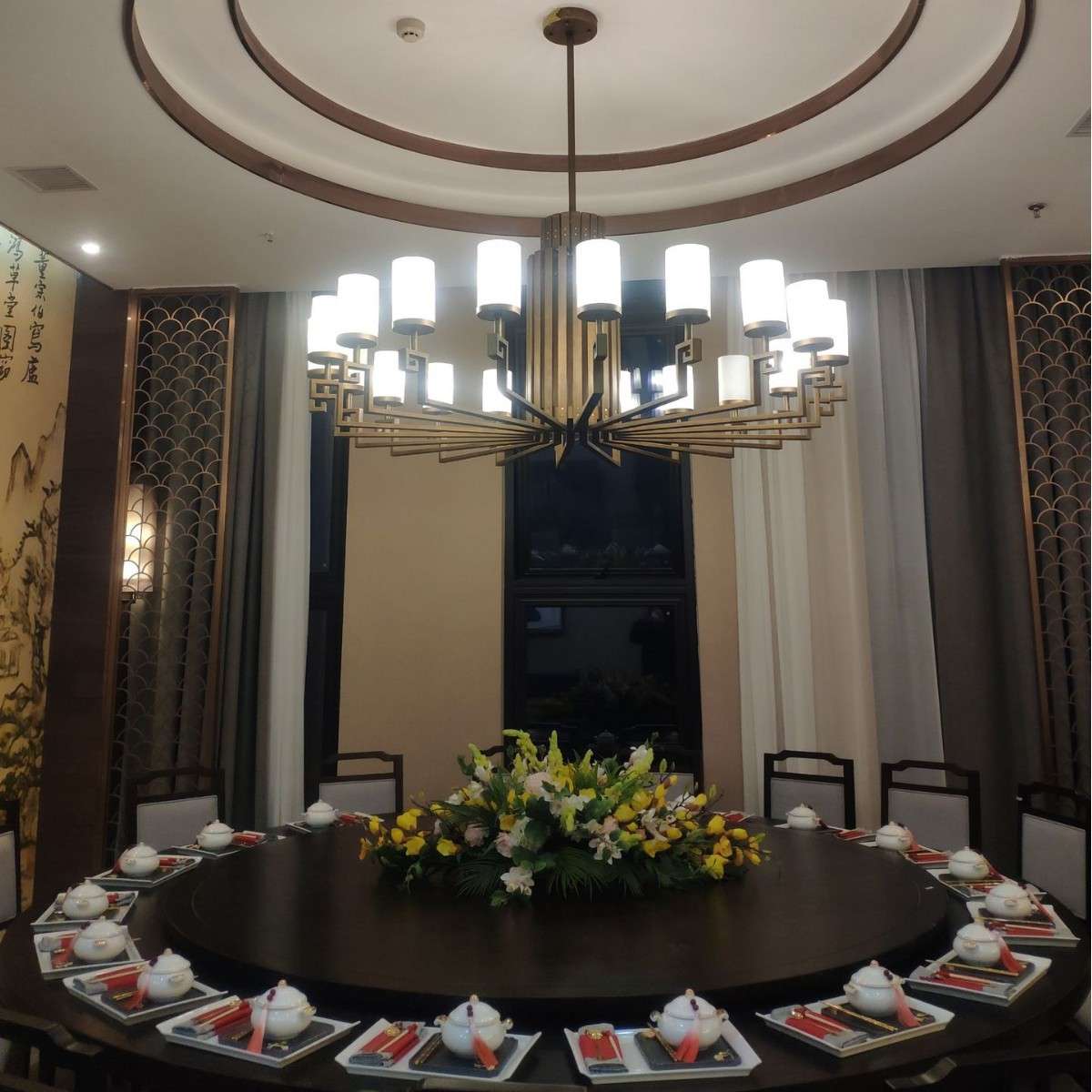新中式餐厅吊灯简约中国风禅意餐饮店火锅店茶室艺术极简新款灯具
