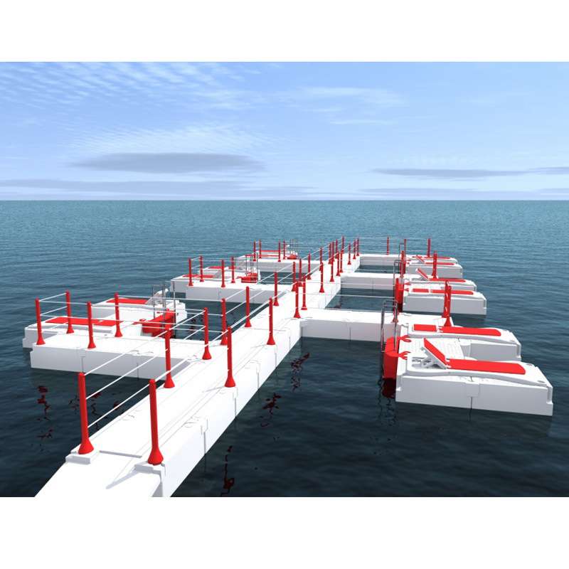 塑料浮筒水上浮动平台 游艇停靠码头浮箱 养殖浮动浮桥码头栈道