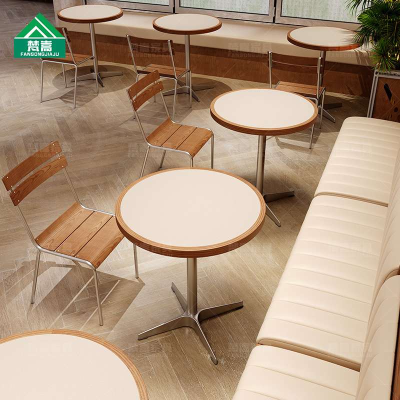 韩系简餐厅卡座沙发轻食餐厅靠墙卡座韩系简约奶茶咖啡店沙发商用