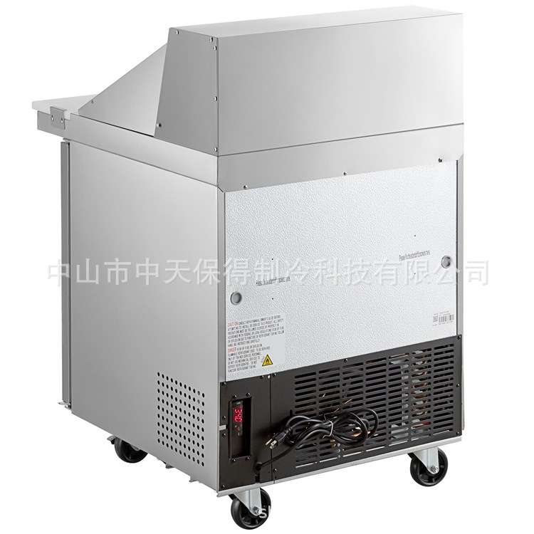 美式单门三文治工作台带盖披萨柜不锈钢操作台冷藏萨拉工作台