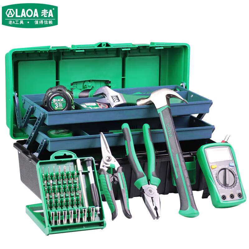 老A LA105023电讯工具23件组套 电烙铁维修组套焊接工具箱套装