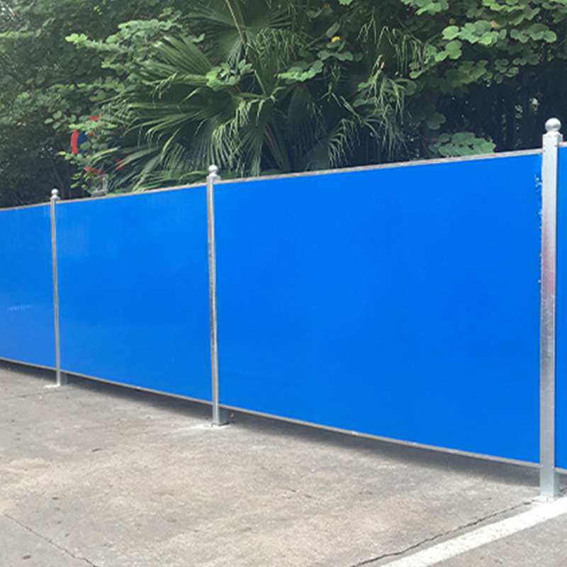 彩钢围挡修路市政建设临时施工围挡小草绿色蓝色彩钢泡沫铁皮围挡
