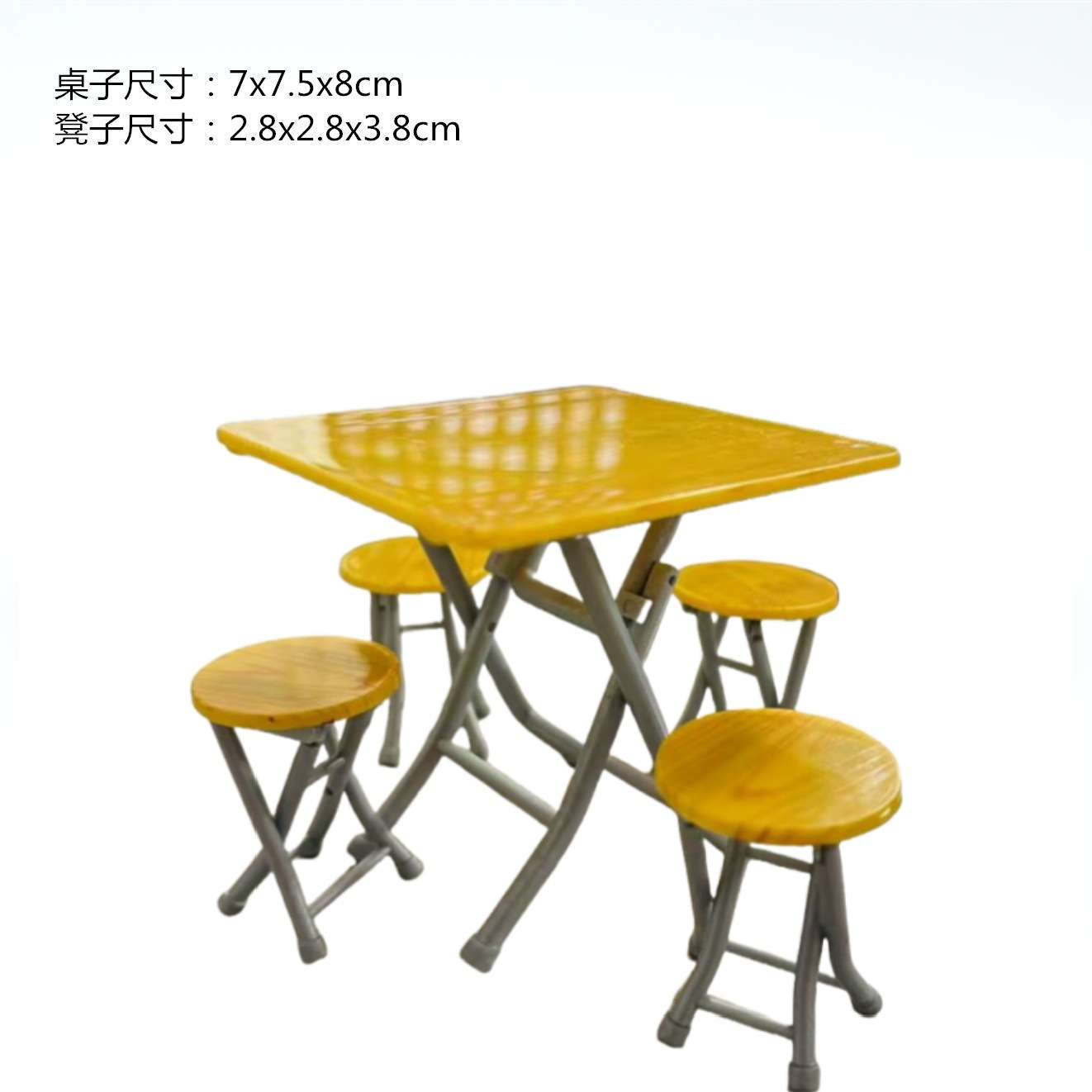 怀旧迷你折叠台桌子摆件娃娃房微缩仿真食玩模型粘土配件