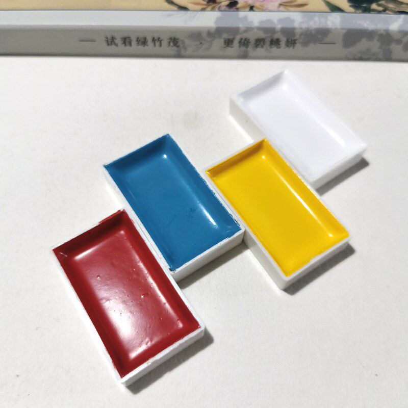 固体国画颜料姜思序堂方形颜彩工笔画水彩固体中国画颜色12色套装