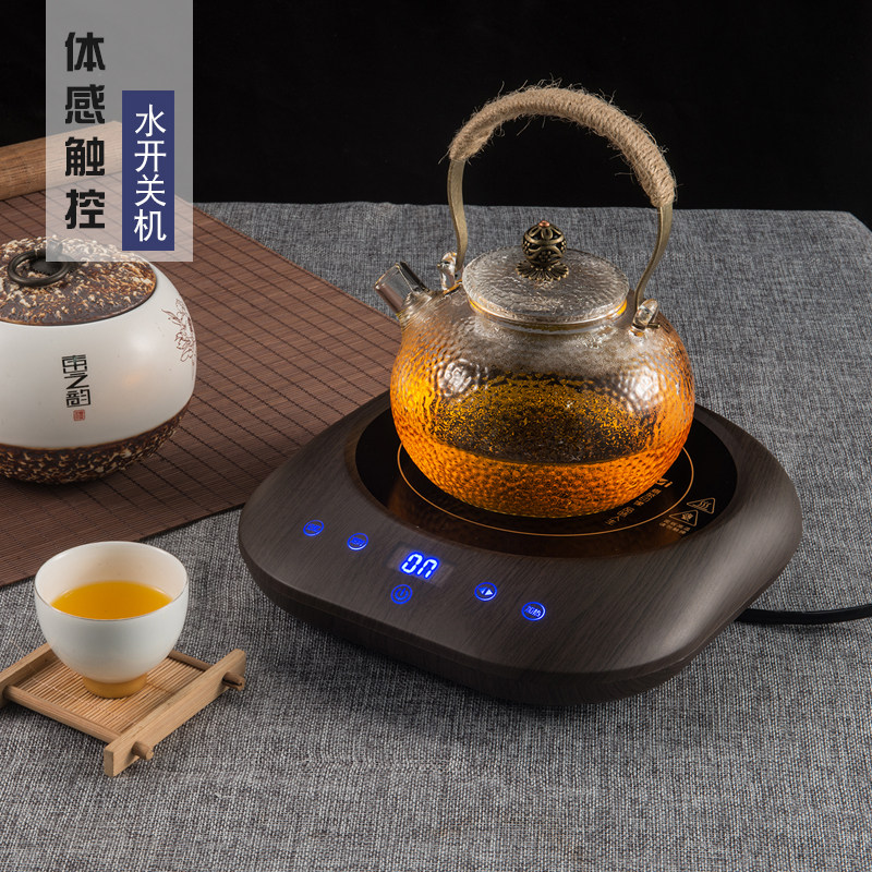 电陶炉茶炉迷你玻璃壶铁壶煮茶器家用银壶烧水炉茶具泡茶光波炉
