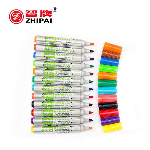 智牌ZP-250白板笔黑色水性可擦 除儿童彩色黑板笔画板笔写字板书