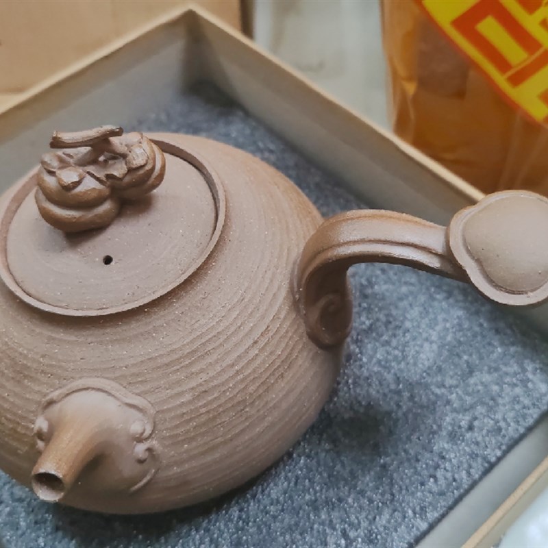 林于凯朱柿壶朱泥纯手工烧水煮茶壶家用户外中式提梁壶大容量壶