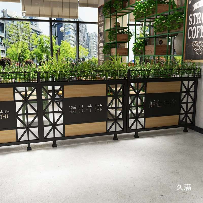 铁艺餐厅隔断围栏酒吧饭店过道装饰护栏花架休闲吧半截屏风卡座墙