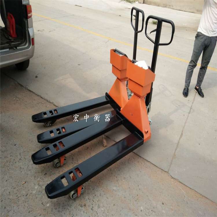 山西2000kg带打印电子叉车秤 仓库用1吨2吨3吨液压移动叉车称