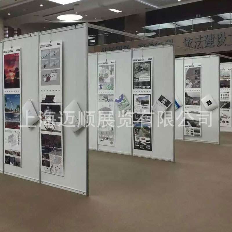 八棱柱展板书画画展展览博物馆画室画廊校园广告宣传屏风展示架厂