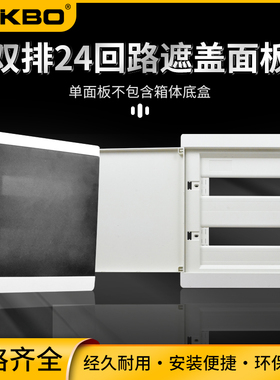 双排24回路侧开门豪华配电箱盖板DL型上下孔距125 左右孔距245