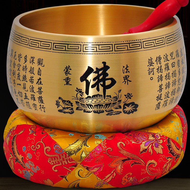 引磬铜罄黄铜佛音碗日式铜庆铜磬铜钵用品摆件寺庙法器