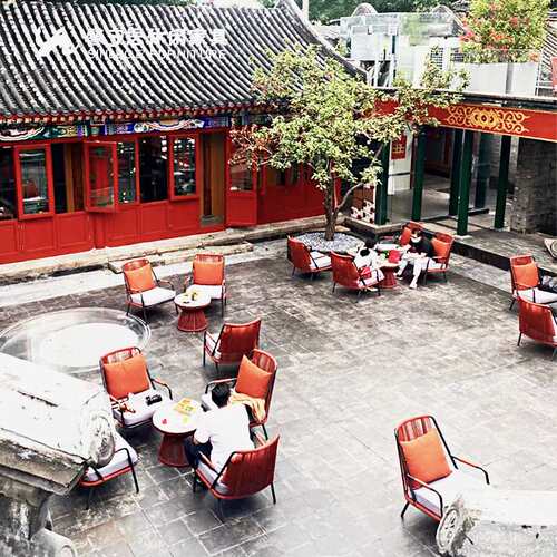 馨宁居藤编家具庭院阳台桌椅现代简约户外沙发椅民宿客栈休闲摇椅
